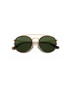 Óculos de Sol Ray-Ban Round Double Bridge RB3647N Dourado Arista